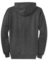 Port & Company® Adult Core Fleece Full-Zip Hooded Sweatshirt - Dark Heather Grey